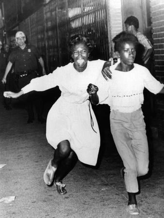 'Two Young African Americans Girls, Screaming During Riots in Bedford ...