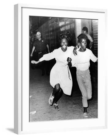 'Two Young African Americans Girls, Screaming During Riots in Bedford ...