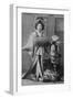 Two Young Beautiful Japanese Geishas Accoutered in the Ceremonial Costumes and Hairstyles-null-Framed Art Print