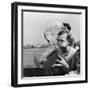 Two Young Boys Blowing Large Transparent Bubbles with a Blow-Straw Dipped in a Soft Plastic-Alfred Eisenstaedt-Framed Photographic Print