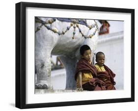 Two Young Boys, Nepal-Michael Brown-Framed Photographic Print