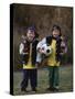 Two Young Brothers Posing with their Soccer Trophies-Paul Sutton-Stretched Canvas