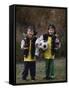 Two Young Brothers Posing with their Soccer Trophies-Paul Sutton-Framed Stretched Canvas