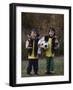 Two Young Brothers Posing with their Soccer Trophies-Paul Sutton-Framed Photographic Print