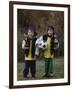 Two Young Brothers Posing with their Soccer Trophies-Paul Sutton-Framed Photographic Print