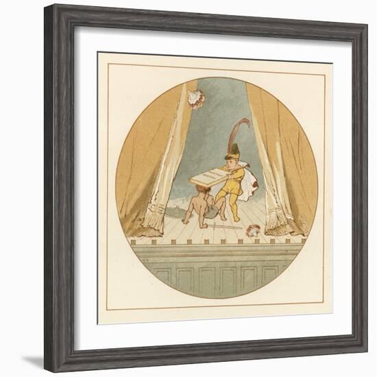 Two Young Children Fighting on Stage-Robert Dudley-Framed Giclee Print
