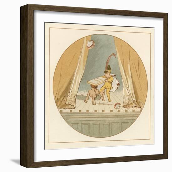 Two Young Children Fighting on Stage-Robert Dudley-Framed Giclee Print