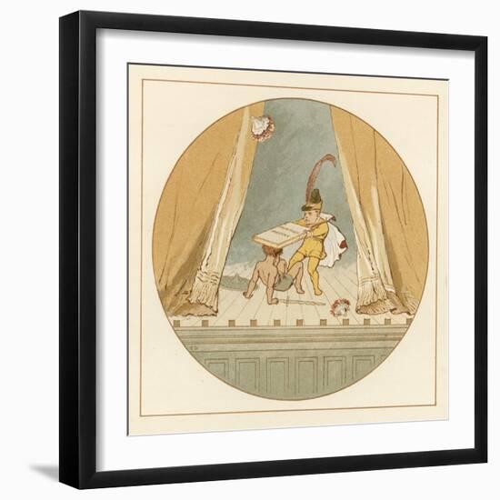 Two Young Children Fighting on Stage-Robert Dudley-Framed Giclee Print