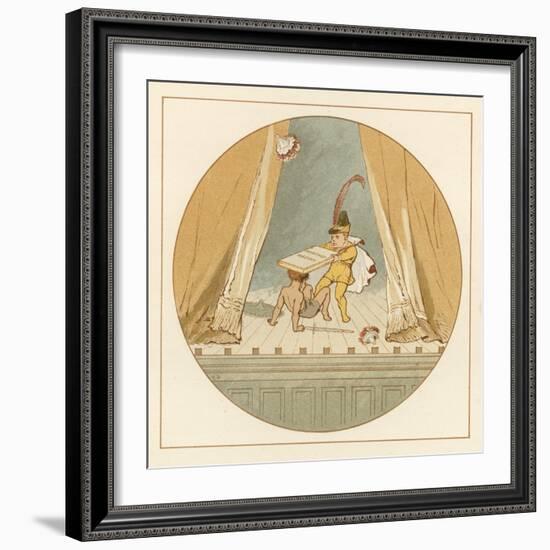 Two Young Children Fighting on Stage-Robert Dudley-Framed Giclee Print