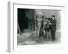 Two Young Female Indian Elephants 'Sundermoni' and 'Sundermalah' with Keeper H. Robertson-Frederick William Bond-Framed Photographic Print