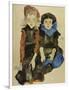 Two Young Girls, 1911-Egon Schiele-Framed Giclee Print