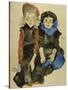 Two Young Girls, 1911-Egon Schiele-Stretched Canvas