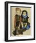 Two Young Girls, 1911-Egon Schiele-Framed Premium Giclee Print