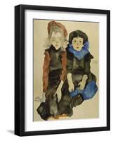 Two Young Girls, 1911-Egon Schiele-Framed Giclee Print