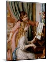 Two Young Girls at the Piano-Pierre-Auguste Renoir-Mounted Art Print