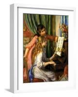 Two Young Girls at the Piano-Pierre-Auguste Renoir-Framed Art Print