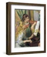 Two Young Girls at the Piano-Pierre-Auguste Renoir-Framed Art Print