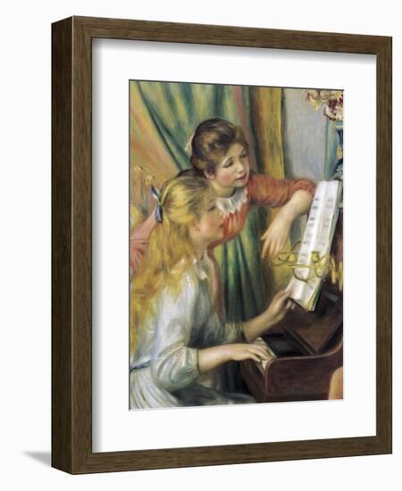 Two Young Girls at the Piano-Pierre-Auguste Renoir-Framed Art Print