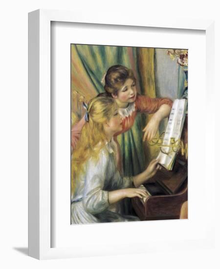 Two Young Girls at the Piano-Pierre-Auguste Renoir-Framed Art Print