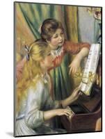 Two Young Girls at the Piano-Pierre-Auguste Renoir-Mounted Art Print
