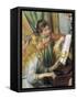 Two Young Girls at the Piano-Pierre-Auguste Renoir-Framed Stretched Canvas