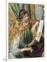 Two Young Girls at the Piano-Pierre-Auguste Renoir-Framed Art Print