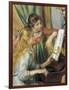 Two Young Girls at the Piano-Pierre-Auguste Renoir-Framed Art Print