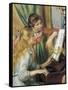 Two Young Girls at the Piano-Pierre-Auguste Renoir-Framed Stretched Canvas