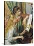 Two Young Girls at the Piano-Pierre-Auguste Renoir-Stretched Canvas