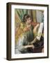 Two Young Girls at the Piano-Pierre-Auguste Renoir-Framed Art Print