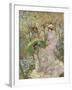 Two Young Girls in a Garden, C.1911-Frederick Carl Frieseke-Framed Giclee Print