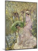 Two Young Girls in a Garden, C.1911-Frederick Carl Frieseke-Mounted Giclee Print