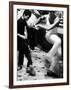 Two Young Italian Men Dancing to Music from a Jukebox in a Bar-Paul Schutzer-Framed Photographic Print