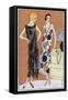 Two Young Ladies in Dresses by Doucet-null-Framed Stretched Canvas