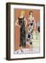 Two Young Ladies in Dresses by Doucet-null-Framed Art Print