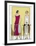 Two Young Ladies in Dresses by Jeanne Lanvin-null-Framed Art Print