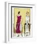 Two Young Ladies in Dresses by Jeanne Lanvin-null-Framed Art Print