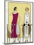 Two Young Ladies in Dresses by Jeanne Lanvin-null-Mounted Art Print