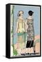 Two Young Ladies in Outfits by Bernard-null-Framed Stretched Canvas