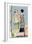 Two Young Ladies in Outfits by Bernard-null-Framed Art Print