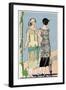 Two Young Ladies in Outfits by Bernard-null-Framed Art Print