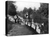 Two Young Men at the River Lea-null-Stretched Canvas