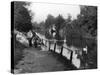 Two Young Men at the River Lea-null-Stretched Canvas