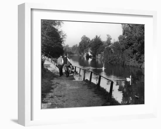 Two Young Men at the River Lea-null-Framed Photographic Print