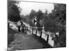 Two Young Men at the River Lea-null-Mounted Photographic Print