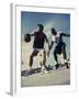 Two Young Men Playing Basketball-null-Framed Photographic Print