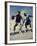 Two Young Men Playing Basketball-null-Framed Photographic Print