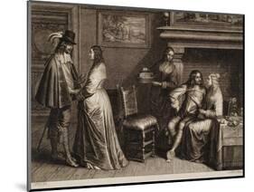 Two Young Men with their Ladies in an Interior-Schelte Adams Bolswert-Mounted Giclee Print