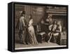 Two Young Men with their Ladies in an Interior-Schelte Adams Bolswert-Framed Stretched Canvas