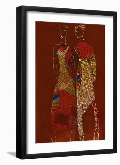 Two Young Models. Hand Drawn Fashionable Artistic Illustration-Alina Shakhovets-Framed Art Print